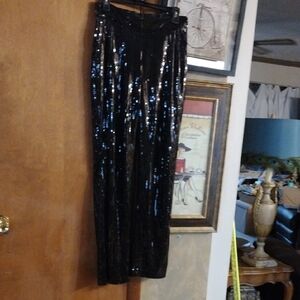 INC International Concepts Shimmering Black Sequin Apparel